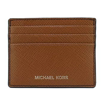 MICHAEL KORS HARRISON銀字LOGO防刮名片夾- 棕