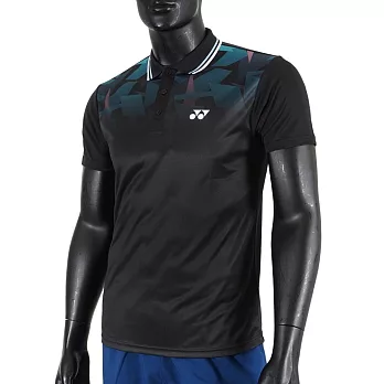 Yonex Polo [11011TR007] 男 短袖 上衣 網球 運動 休閒 舒適 透氣 機能 吸汗 快乾 台製 黑 S 黑/綠