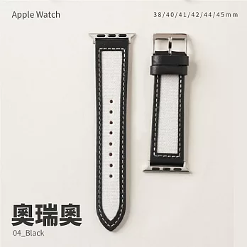 雅典娜拚色帆布錶帶 42/44/45mmApple watch通用錶帶 奧瑞奧