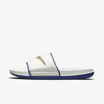 Nike Offcourt Slide [DH8081-100] 男鞋 拖鞋 運動 休閒 舒適 避震 穿搭 白金 藍 26cm 白/金