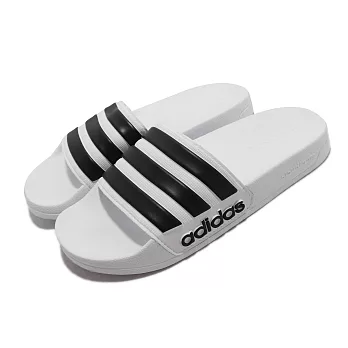 adidas 拖鞋 Adilette Shower 套腳 男女鞋 愛迪達 經典款 舒適 情侶穿搭 輕便 白 黑 GZ5921