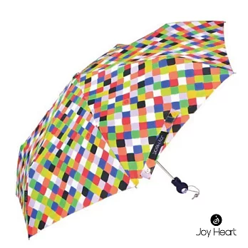 Joy Heart｜三折超細自動快乾晴雨傘 彩色方塊
