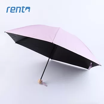 【rento】日式超輕黑膠蝴蝶晴雨傘 紫丁香