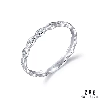 【點睛品】Daily Luxe 時尚流線 鉑金鑽石戒指 11 鉑金