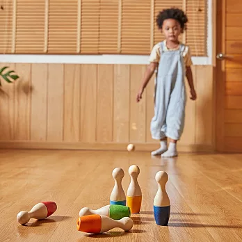 泰國Plantoys 經典木作童玩-彩色保齡球組