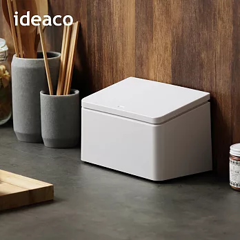 【日本ideaco】長方纖形桌邊按壓式垃圾桶-1.8L -灰