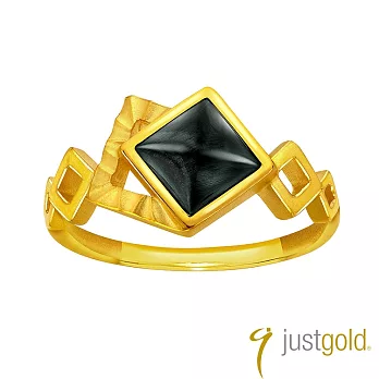 【Just Gold 鎮金店】幾何魅力系列 純金戒指(港圍) 11 黃金