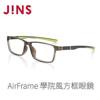 JINS AirFrame 學院風方框眼鏡(AMRF21S171) 深卡其