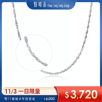 網路獨家款【點睛品】全18K 機織素鍊 18K金項鍊(40cm)