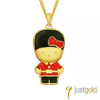 【Just Gold 鎮金店】皇家衛兵Kitty 黃金墜子(不含鍊)