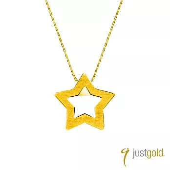 【Just Gold 鎮金店】幻影鏤空 黃金墜子(不含鍊)