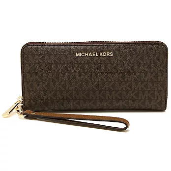 Carter’s MICHAEL KORS 滿版LOGO皮革長夾-咖駝 粉 白粉  咖粉 咖紅 長夾