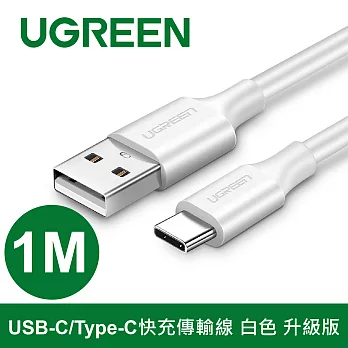 綠聯 USB-C/Type-C快充傳輸線 升級版 (0.25公尺 黑色)