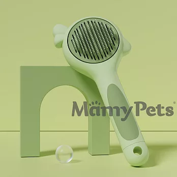 Ｍamy Pets 飛鳥之吻一鍵除毛按摩梳 綠羽青