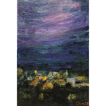 【玲廊滿藝】陳雅惠-颱風夜25.5x17.5cm