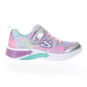 Skechers  STAR SPARKS 燈鞋 女童休閒鞋-302324LSMLT 3 銀