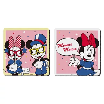 【Disney 迪士尼】軟式珪藻土吸水杯墊 派對系列 (2入/組) (10*10*0.5cm) 搞怪-方