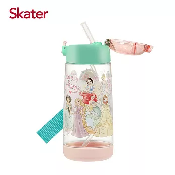 日本 Skater PET吸管水壺(480ml) 迪士尼公主My Day 迪士尼公主My Day