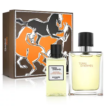 HERMES 愛馬仕 大地男性淡香水禮盒(淡香水100ml+沐浴精80ml)