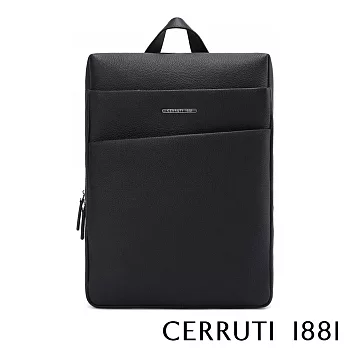 【Cerruti 1881】限量2折 義大利頂級小牛皮後背包 全新專櫃展示品(黑色 CEZA05904M)