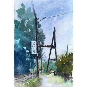 【玲廊滿藝】吳淑卿-細雨望古27x38cm