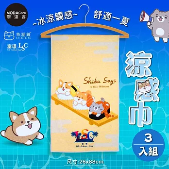 【富璟】柴語錄聯名款涼感巾-三入組四款可選 廢柴 阿吉 太子 陽光沙灘