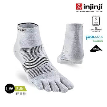 【injinji】Run輕量吸排五趾短襪NX L 灰色