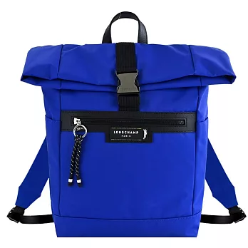 LONGCHAMP LE PLIAGE ENERGY系列再生尼龍捲式後背包 寶藍