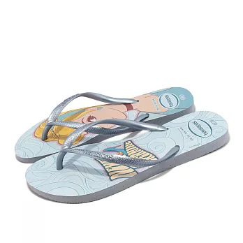 Havaianas 夾腳拖 Slim Princesas 藍 灰姑娘 女鞋 哈瓦仕 人字拖 41350451804W