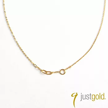 【Just Gold 鎮金店】輕奢 簡約線條 黃金項鍊