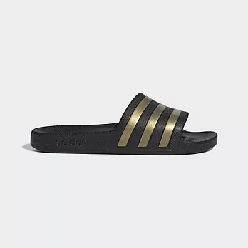 ADIDAS ADILETTE AQUA 男女休閒拖鞋-黑金-EG1758 UK5 黑色