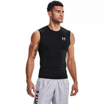 Under Armour 男 HG Armour背心T-Shirt-黑-1361522-001 L 黑色