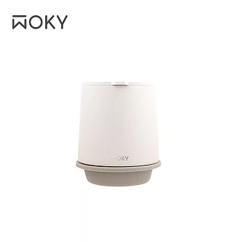 【WOKY 沃廚】360°輕芯鈦瓷易潔層單蓋保溫杯250ml(帽子杯-附密封蓋)  橡白