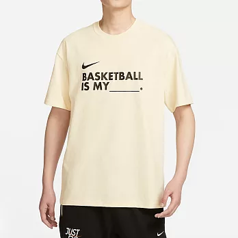 NIKE AS M NK TEE SS VERBIAGE GCEL 男短袖上衣-米白-FN3706113 S 白色