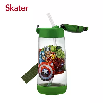 日本 Skater PET吸管水壺(480ml) MARVEL MARVEL