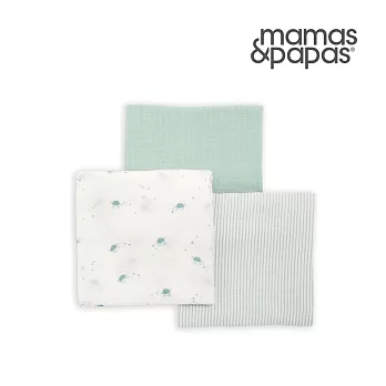 Mamas & Papas Muslin紗布巾3入組(90x90cm) 海龜向海歸