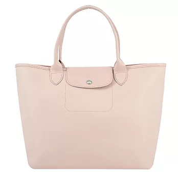 LONGCHAMP LE PLIAGE CITY系列PVC帆布托特包 裸粉