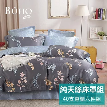 《BUHO》100%TENCEL純天絲™六件式兩用被床罩組-雙人特大 《淺草花陽》