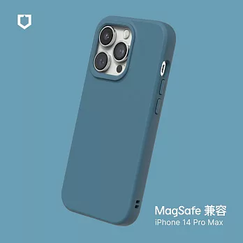 犀牛盾 iPhone 14 Pro Max (6.7吋) SolidSuit (MagSafe 兼容) 防摔背蓋手機保護殼- 深海藍