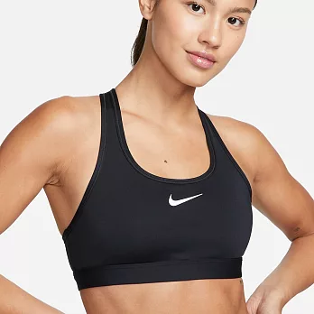 NIKE AS W NK SWSH MED SPT BRA 女運動內衣-黑-DX6822010 L 黑色