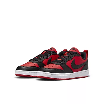 NIKE COURT BOROUGH LOW RECRAFT (GS) 中大童休閒鞋-黑紅-DV5456600 US5 黑色