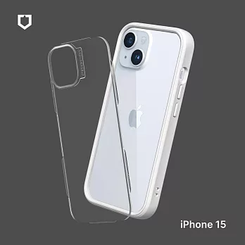 犀牛盾 iPhone 15 (6.1吋) Mod NX 防摔邊框背蓋兩用手機保護殼 - 白