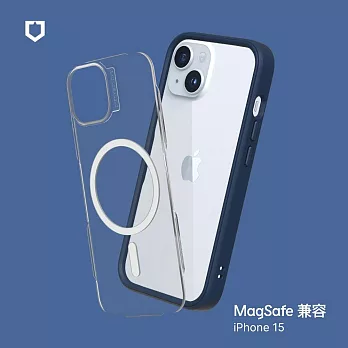 犀牛盾 iPhone 15 (6.1吋) Mod NX(MagSafe兼容) 邊框背蓋兩用手機保護殼 - 海軍藍