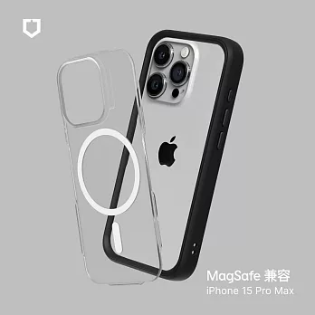 犀牛盾 iPhone 15 Pro Max (6.7吋) Mod NX(MagSafe兼容) 邊框背蓋兩用手機保護殼 - 黑