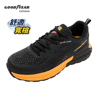 【Goodyear 固特異】風馳4E寬楦緩震運動鞋 /GAMR33224 JP26 黑黃