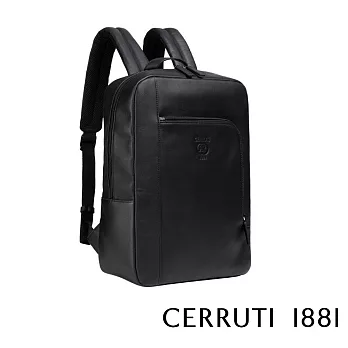 【Cerruti 1881】限量2折 義大利頂級小牛皮後背包 全新專櫃展示品(黑色 CEZA06225M)