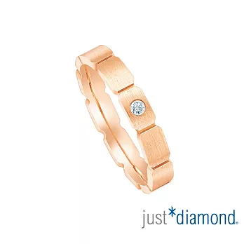 【Just Diamond】18K玫瑰金鑽石戒指 心有所屬(窄)對戒_女戒(港圍) 10 玫瑰金