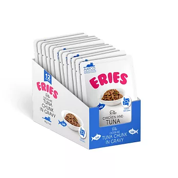 Eries 伊瑞思 ｜益生元貓主食餐包系列｜ 雞、鮪雙拼｜12入*85g