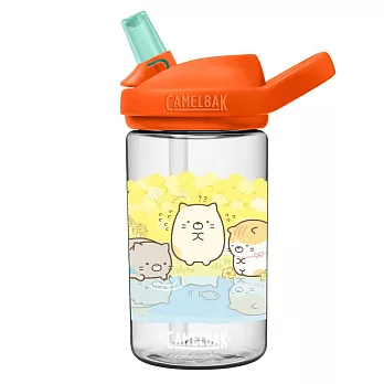 【美國 CamelBak】400ml eddy+兒童吸管運動水瓶 角落小夥伴- 貓咪倒影