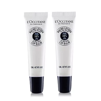 L’OCCITANE 歐舒丹 乳油木保濕護唇膏(12ml)X2-新版-國際航空版